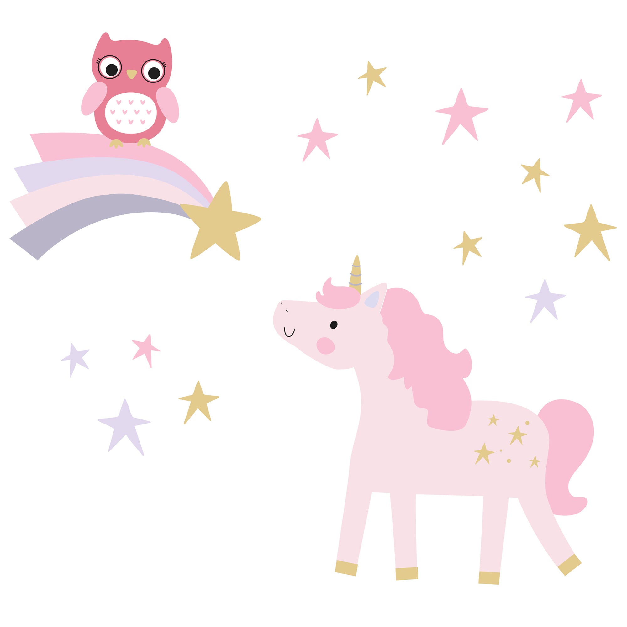 Rainbow Unicorn Wall Decals