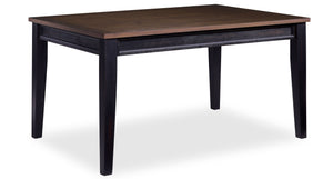 Raven Noir Dining Table - Ebony, Driftwood