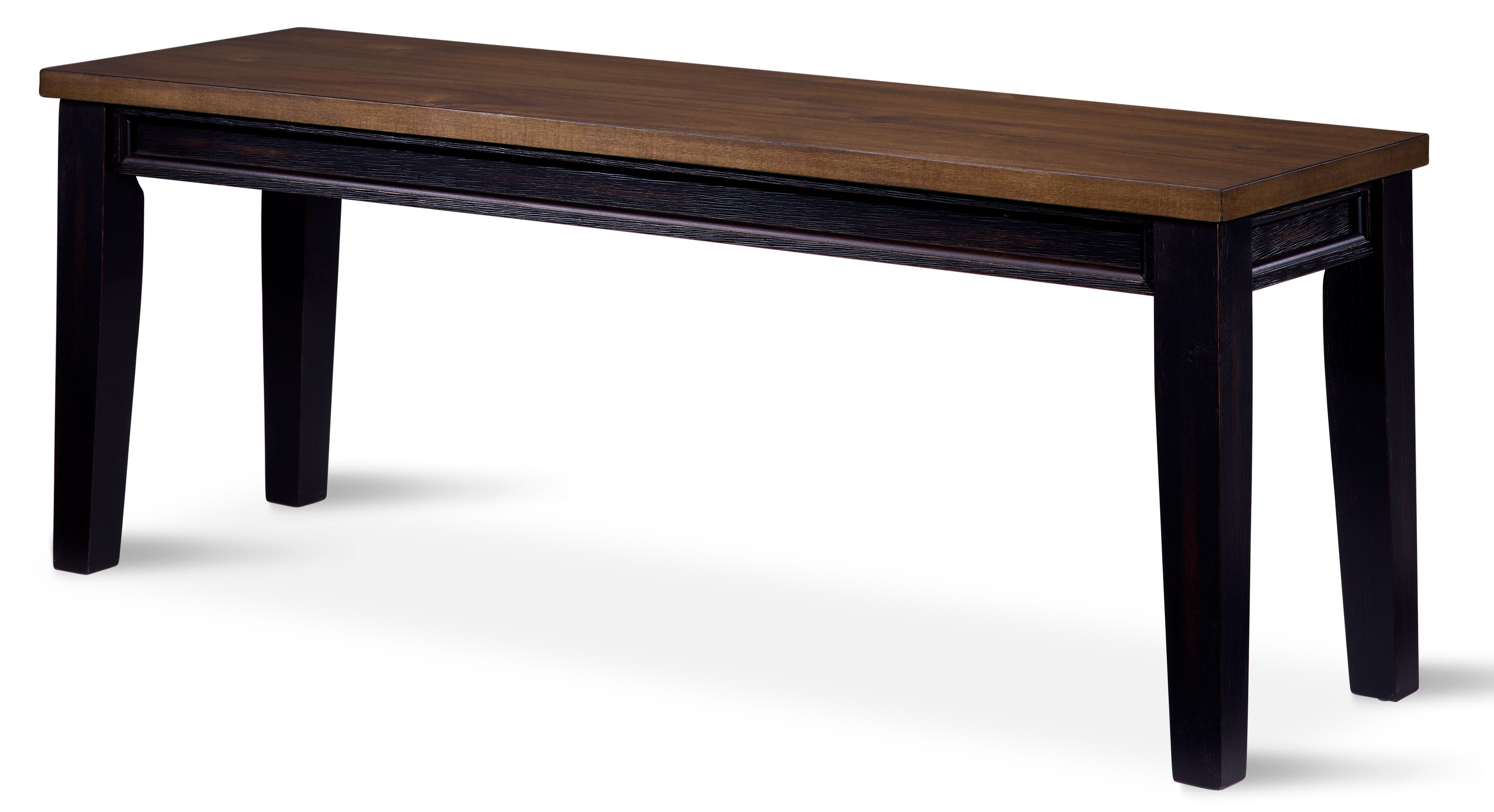 Caylie Noir 3-Piece Dining Set with Benches - Ebony, Driftwood