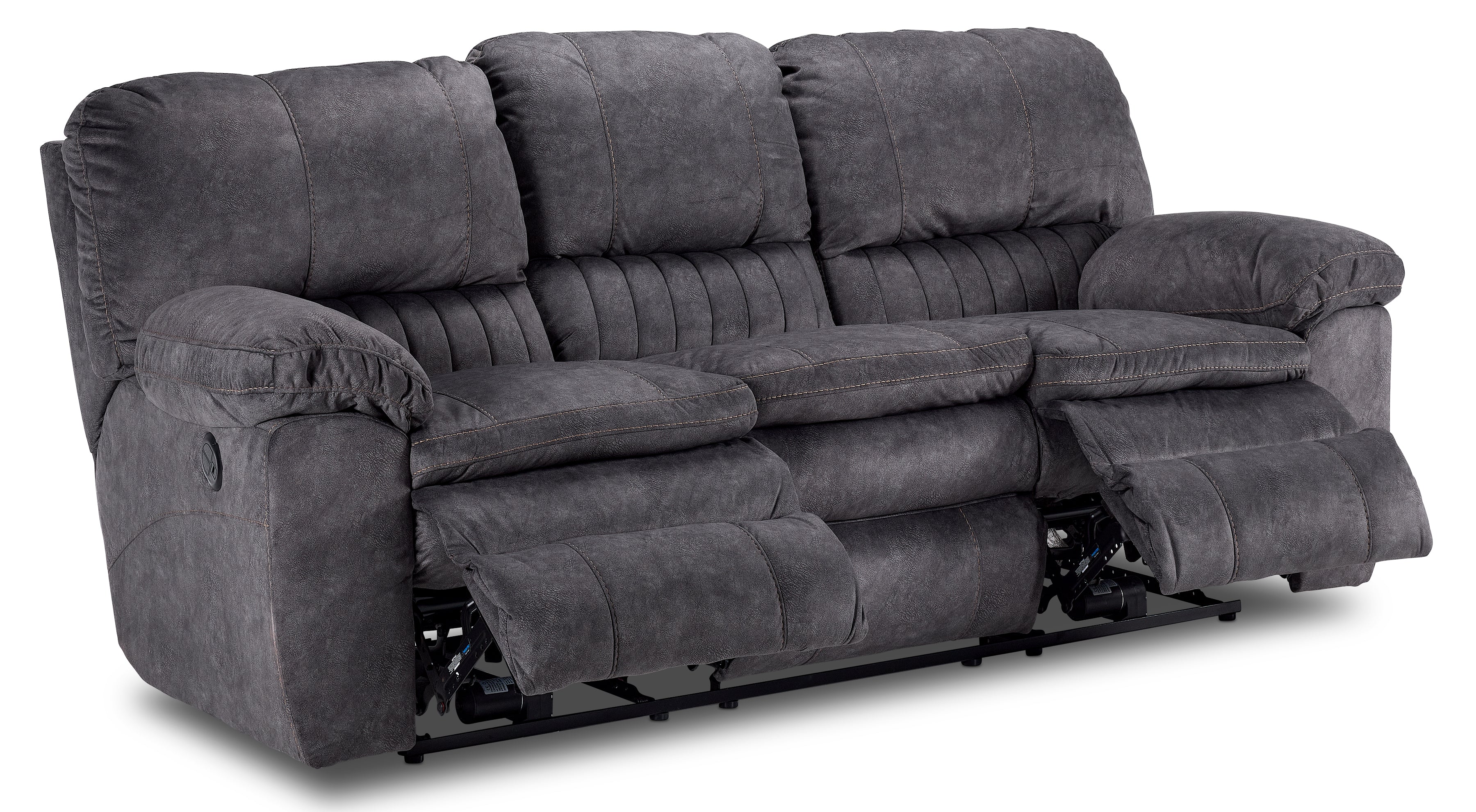 Reyes Power Reclining Sofa and Loveseat Set - Grey