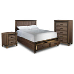 Rossco 5-Piece Queen Storage Bedroom Package - Rustic Oak