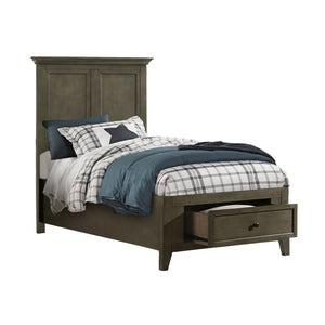 San Mateo 3-Piece Twin Storage Bed - Pewter