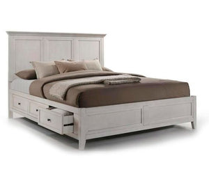 San Mateo 3-Piece Queen Storage Bed-Antique White