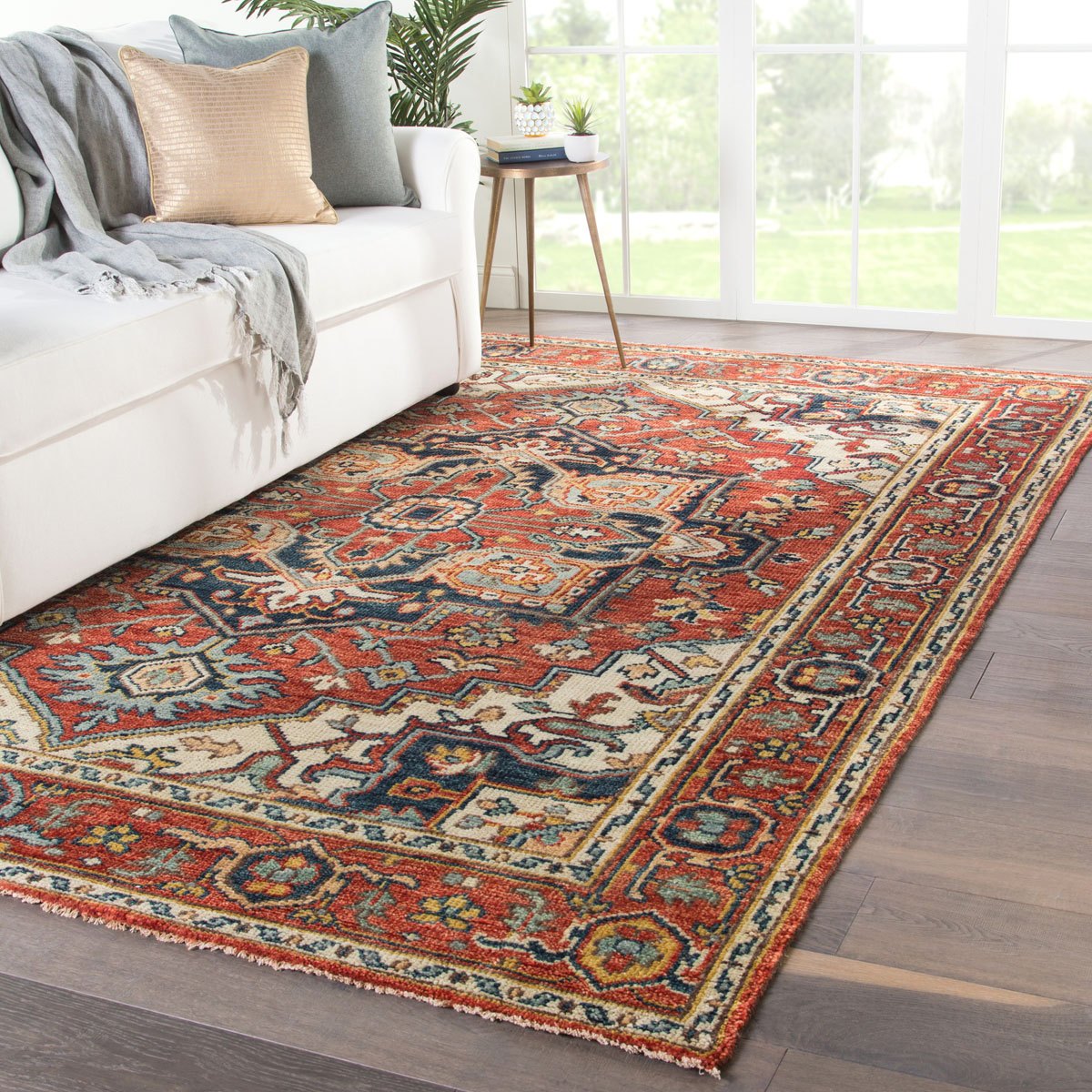 Skalkota VIII Area Rug - 10' X 14' - Red/Multi