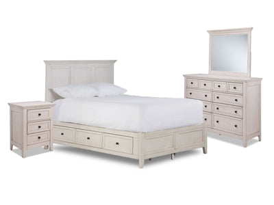 San Mateo 6-Piece King Storage Bedroom Package -Antique White