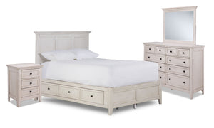 San Mateo 6-Piece Queen Storage Bedroom Package - Antique White