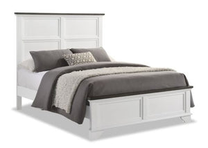 Abigail 3-Piece Full Bed - White and Grey