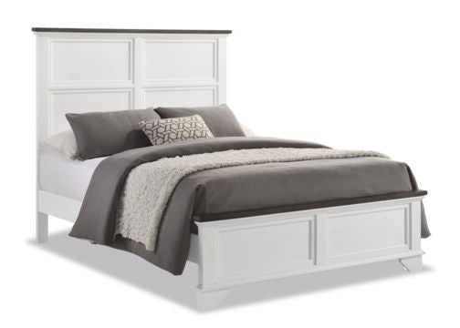 Abigail 3-Piece Queen Bed - White and Grey | Leon's