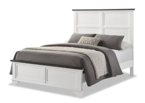 Abigail 6-Piece Full Bedroom Package - White and Grey