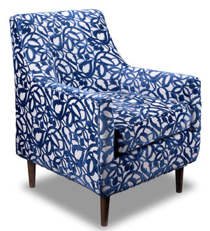 Amelia Accent Chair - Aqua and Grey