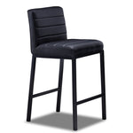 Amos Counter Height Stool - Black Leather Look