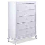 Arctic Ice 5 Drawer Chest - White