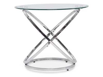 Axis 26" End Table - Chrome