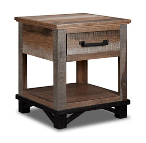 Baron End Table - Barnwood