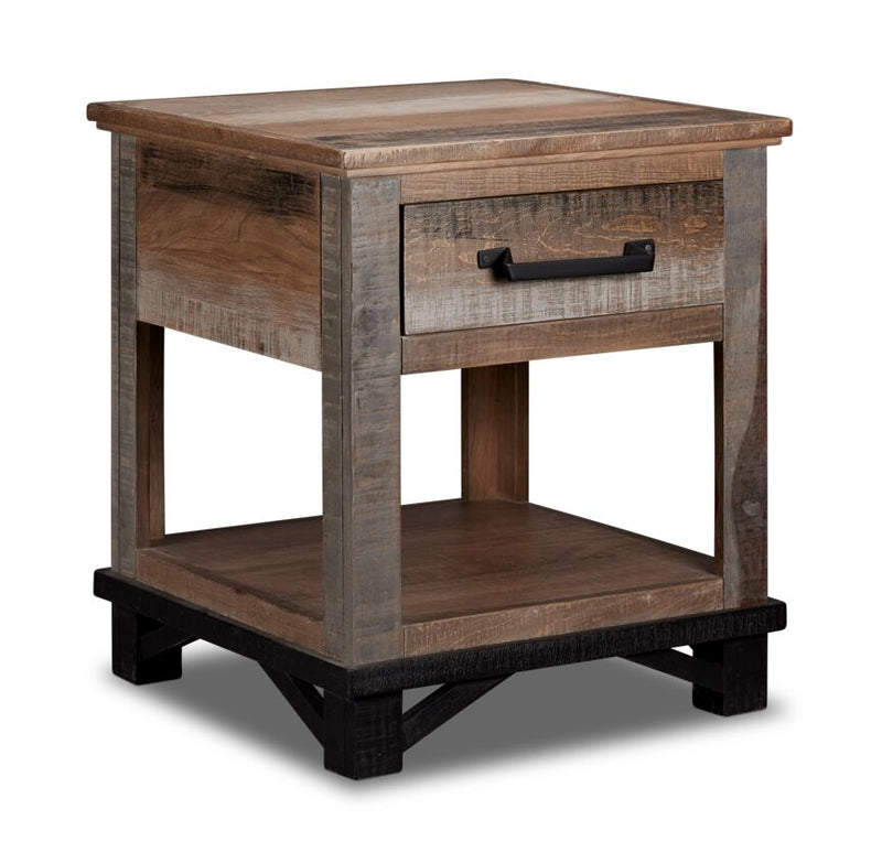 Baron End Table Barnwood Leon's