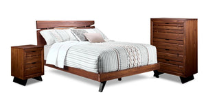 Camila 5- Piece Queen Bedroom Package - Rustic Brown