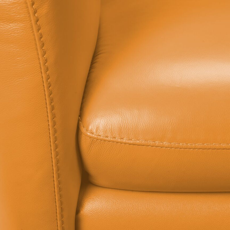 Carlino Leather Sofa Honey Yellow Leon's