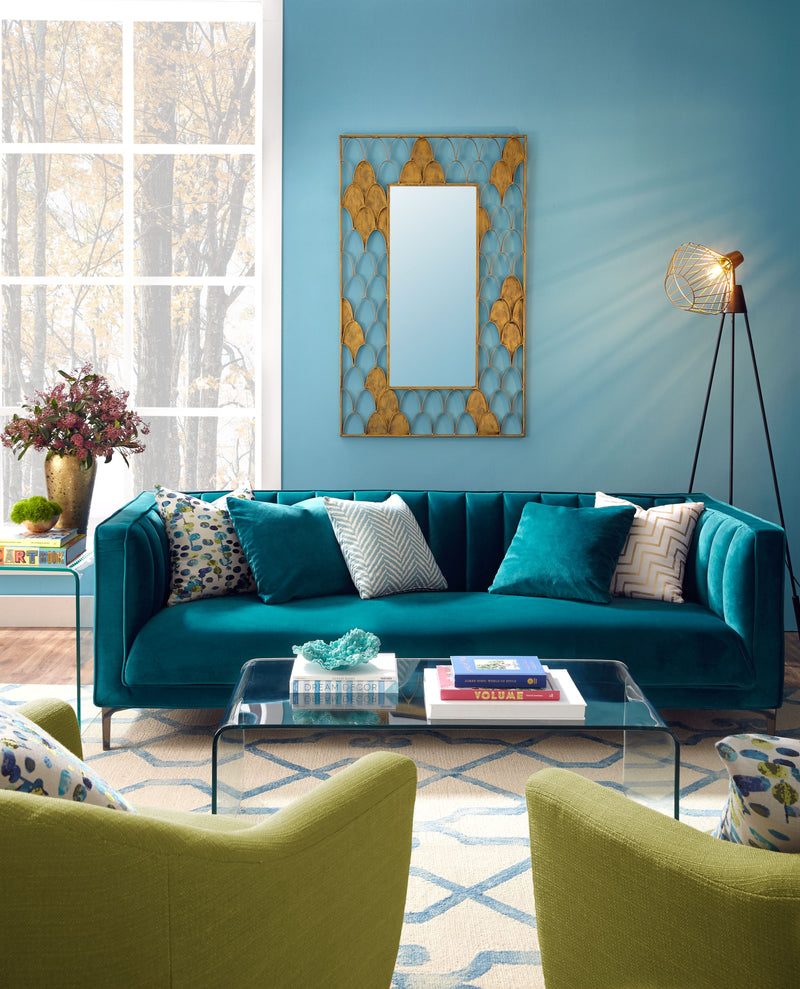 Leons teal sofa top