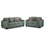 Cindy Sofa and Loveseat Set- Jade