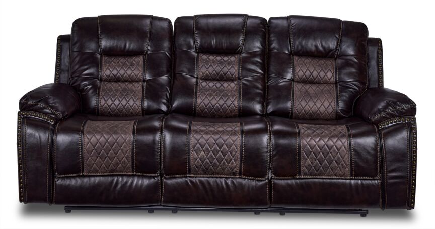 Commodore Reclining Sofa- Brown