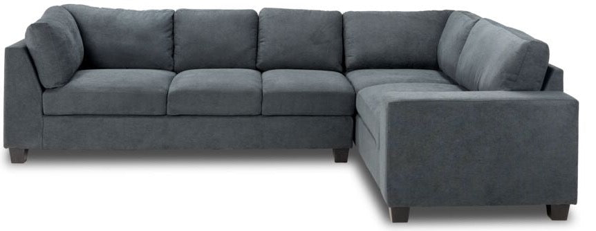 Cosmo 2-Piece Sectional with Right Facing Corner Sofa - Dark Grey