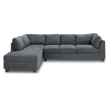 Cosmo 2-Piece Sectional with Left Facing Chaise - Dark Grey