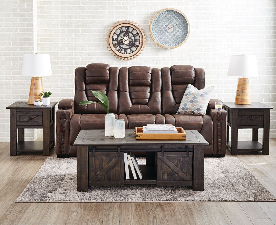 Dakota Power Reclining Sofa - Walnut