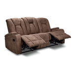 Dallas Reclining Sofa With Drop Down Table- Mocha
