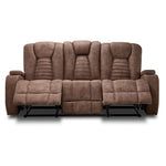 Dallas Reclining Sofa With Drop Down Table- Mocha