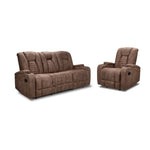 Dallas Reclining Sofa & Chair Set - Mocha