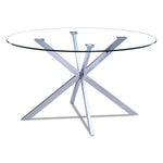 Darron Round Dining Table - Chrome
