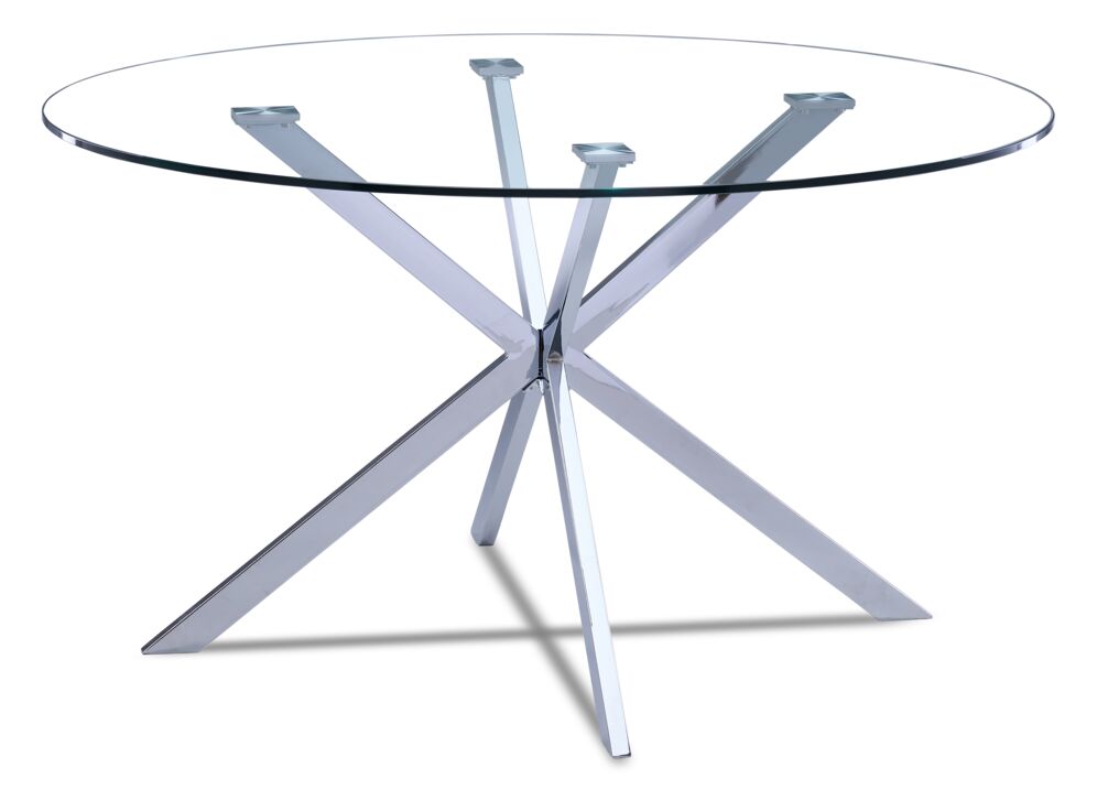 Darron 5 - Piece Round Glass Dining Table Set - White