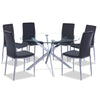 Darron 5 - Piece Round Glass Dining Table Set - Slate