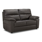 Toscana Leather Loveseat - Dark Grey