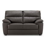 Toscana Leather Loveseat - Dark Grey
