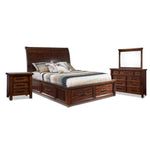 Eden 6-Piece King Storage Bedroom Package - Dark Brown