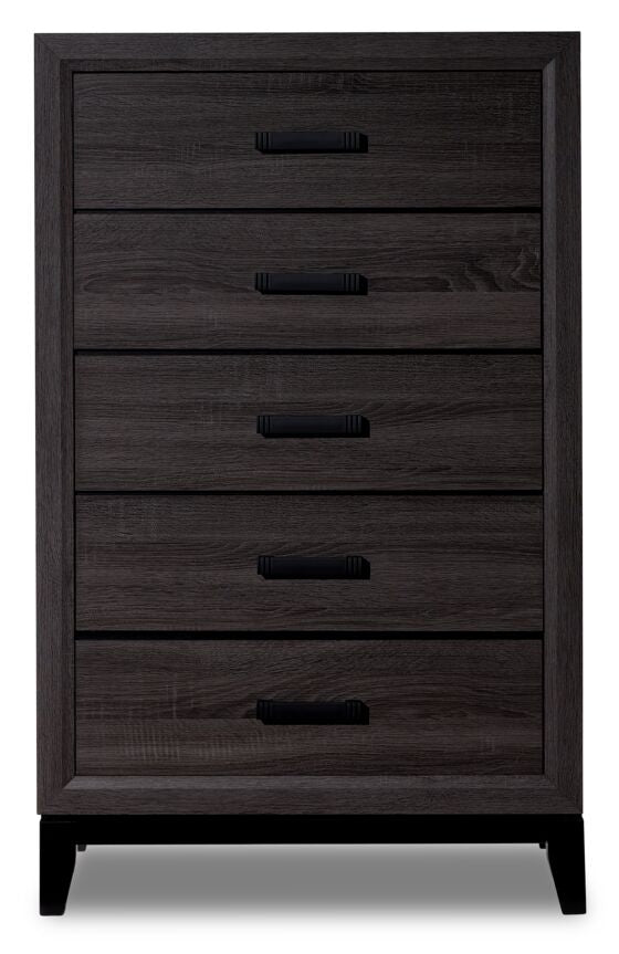 Fog 5-Drawer Chest - Grey, Black