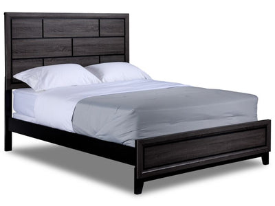 Fog 3-Piece Full Bed - Grey, Black