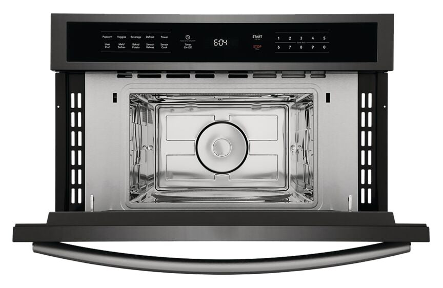 Frigidaire Gallery Black Stainless Steel 30" Built-In Microwave Oven with Drop-Down Door (1.6 Cu. Ft.) - GMBD3068AD