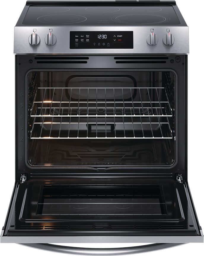 Frigidaire Stainless Steel 30" Front Control Electric Range (5.3 Cu.Ft) - FCFE306CAS