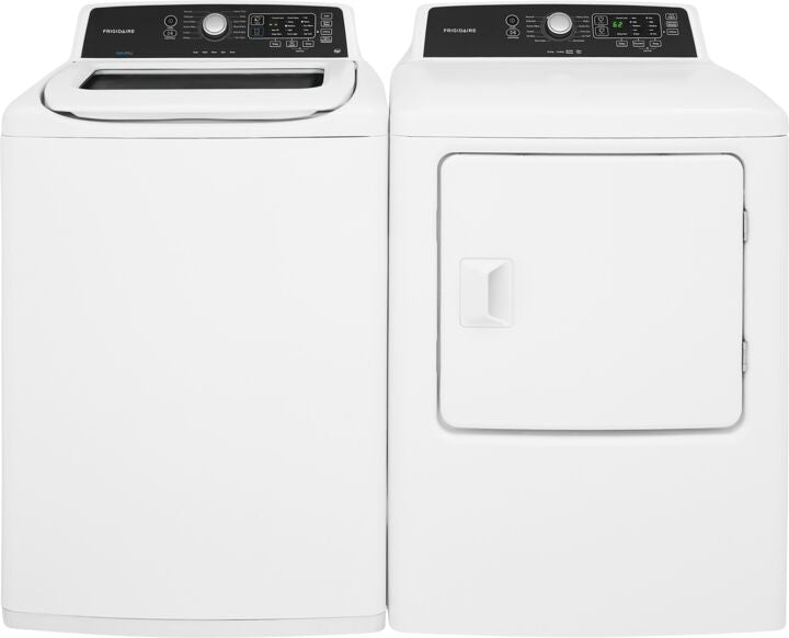 Frigidaire White Top-Load Washer (4.7 cu. ft.) & Gas Dryer (6.7 cu. ft.) - FFTW4120SW/FFRG4120SW