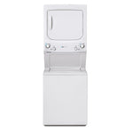 GE White Unitized Spacemaker Washer (4.5 Cu.Ft.) and White Electric Dryer (5.9 Cu.Ft.) - GUD27EEMNWW
