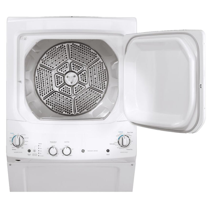 White ge top washer and dryer