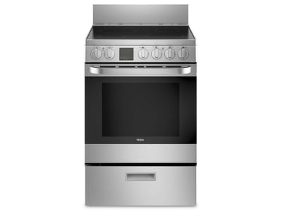 Haier 24" Electric Slide-In Range with Storage Drawer Stainless Steel (2.9 Cu.Ft) - QCA740RMSS