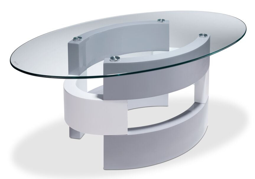 Sadie 47" Coffee Table - Grey and White