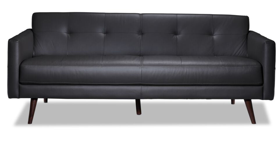 Giovanna Leather Sofa - Grey