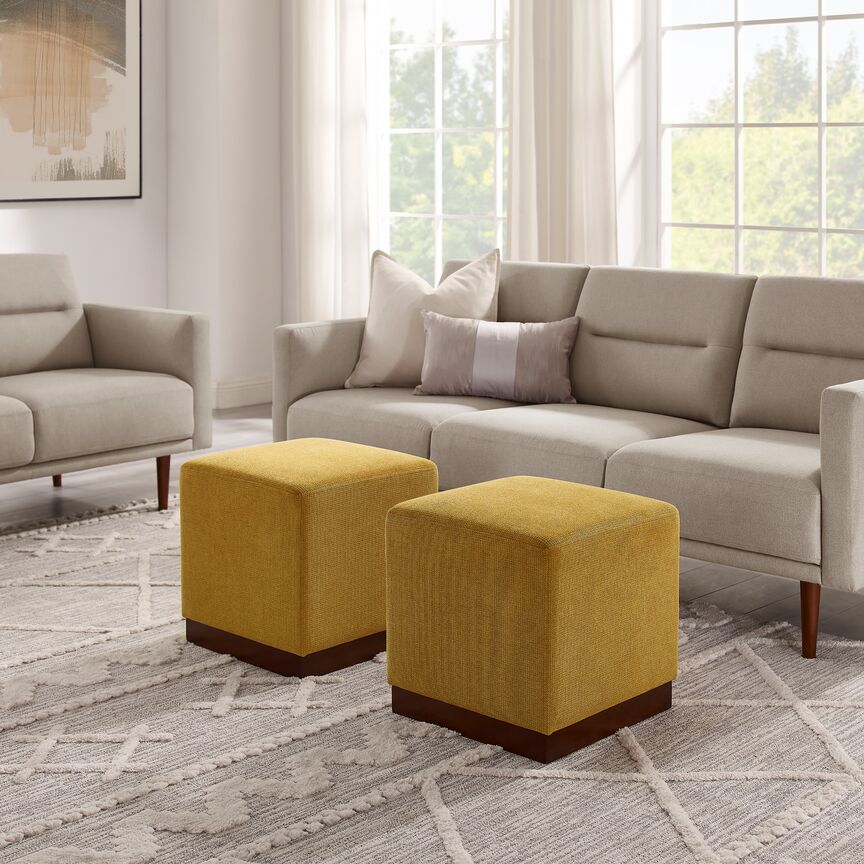 Grace Ottoman - Mustard