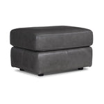 Harris Leather Ottoman - Grey