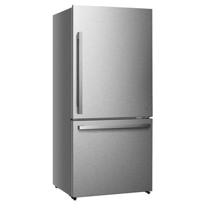 Hisense Fingerprint Resistant Titanium 32" Counter-Depth Bottom Mount Fridge (17 Cu.Ft) - RB17A2CSE