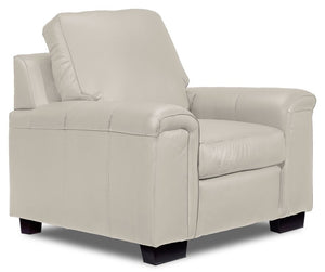 Icon Leather Chair - Silver Grey